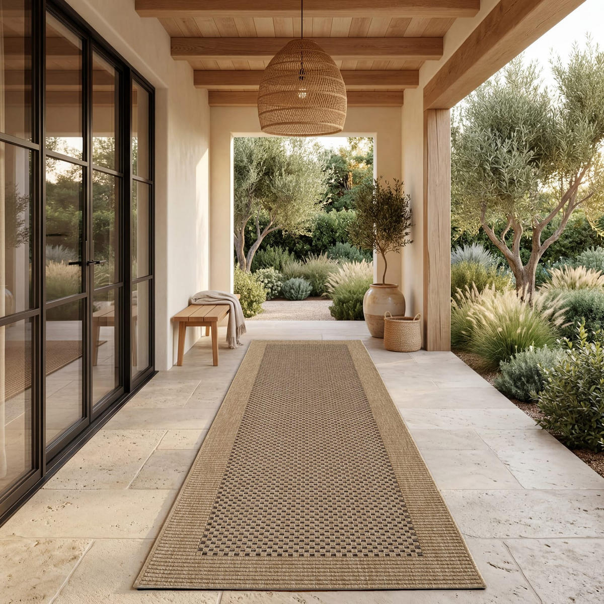 OUTDOORTEPPICH 80/250 cm Waregem 621 - Beige, Kunststoff (80/250cm) - Paco Home