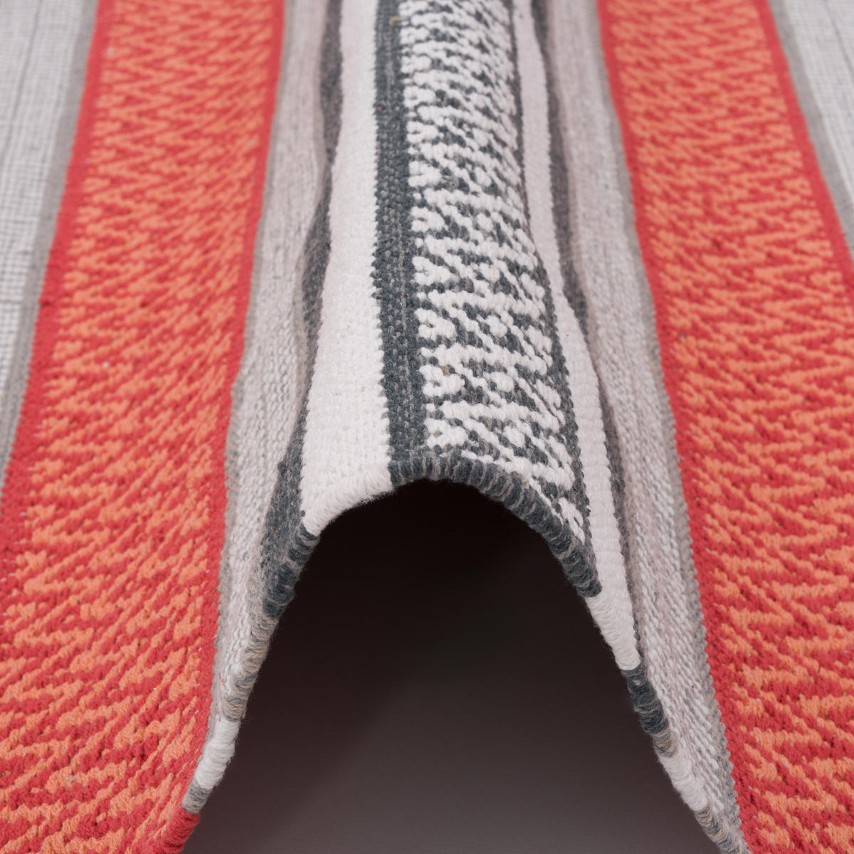 KELIM BAUMWOLLE NATUR TEPPICH GRACE - Rostfarben, Textil (90/160cm) - Pergamon