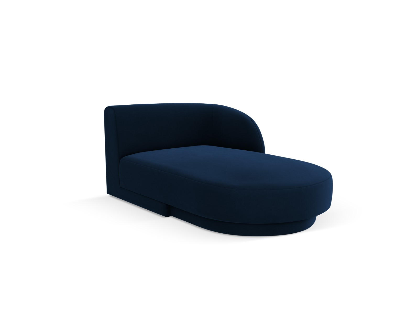 CHAISELONGUE rechts Miley aus Samt königsblau - Blau, Textil (90/70/156cm) - Micadoni