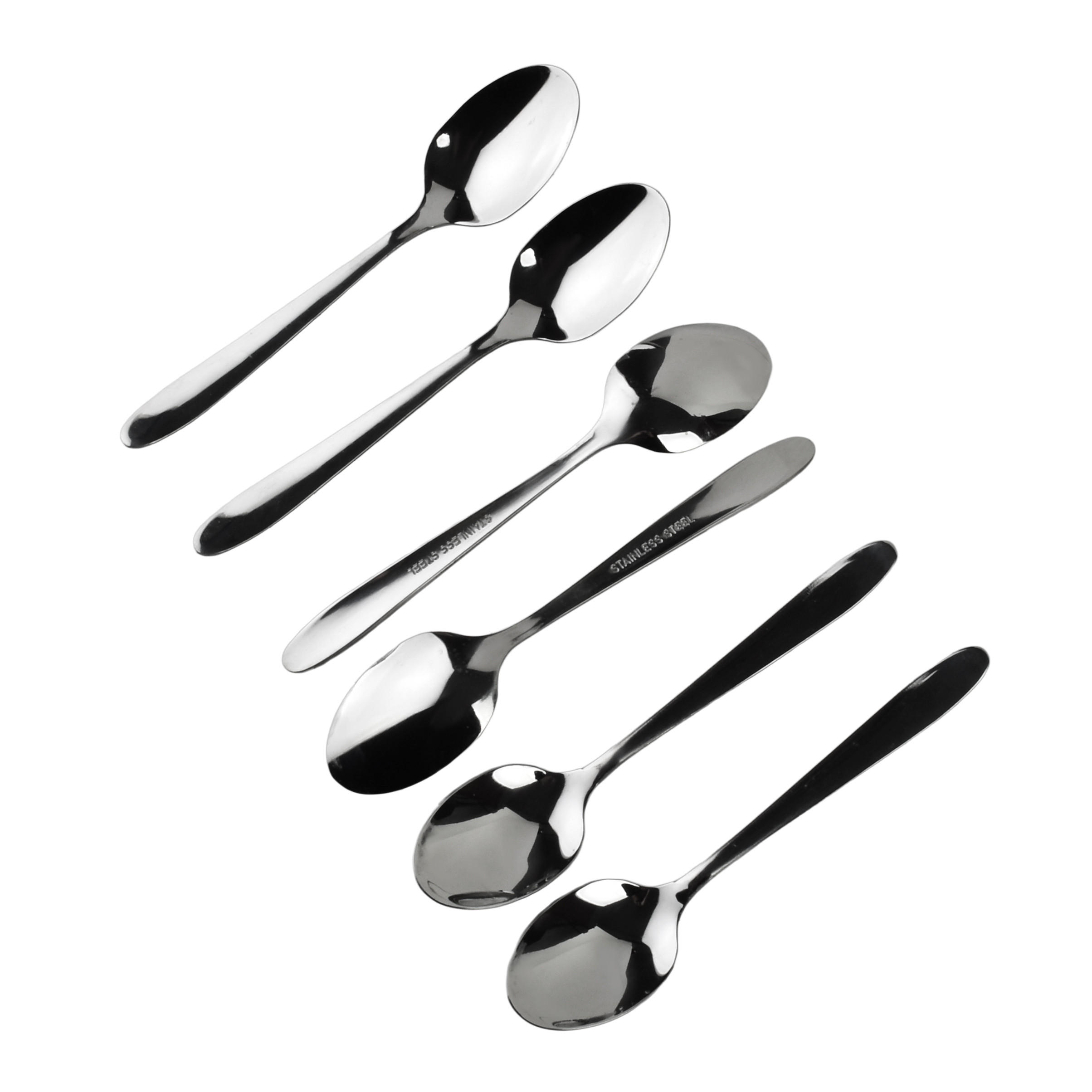LÖFFEL Orchid 6-tlg silberfarben 2/2/18 cm Edelstahl - Silberfarben, Metall - Mondex