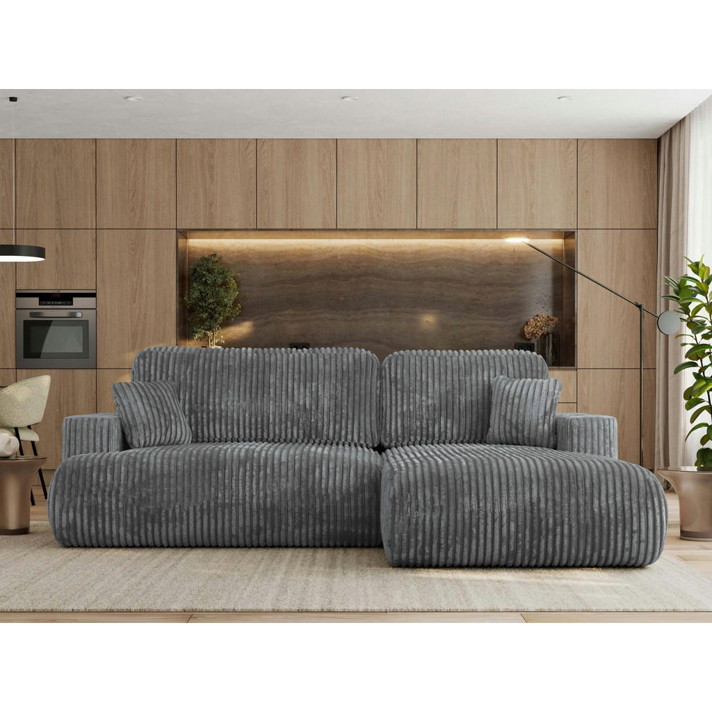 Thumbnail - MKS Ecksofa, Dunkelgrau, Textil, 3-Sitzer, L-Form,L-Form, 271x195 cm, Wohnzimmer, Sofas & Couches, Wohnlandschaften, Eck...