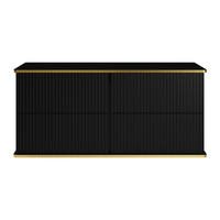WASCHBECKENUNTERSCHRANK - 120 cm x 47 cm - Holz, Platte - Schwarz - KELIZA - Schwarz, Holz (120/54/47cm) - Vente-Unique