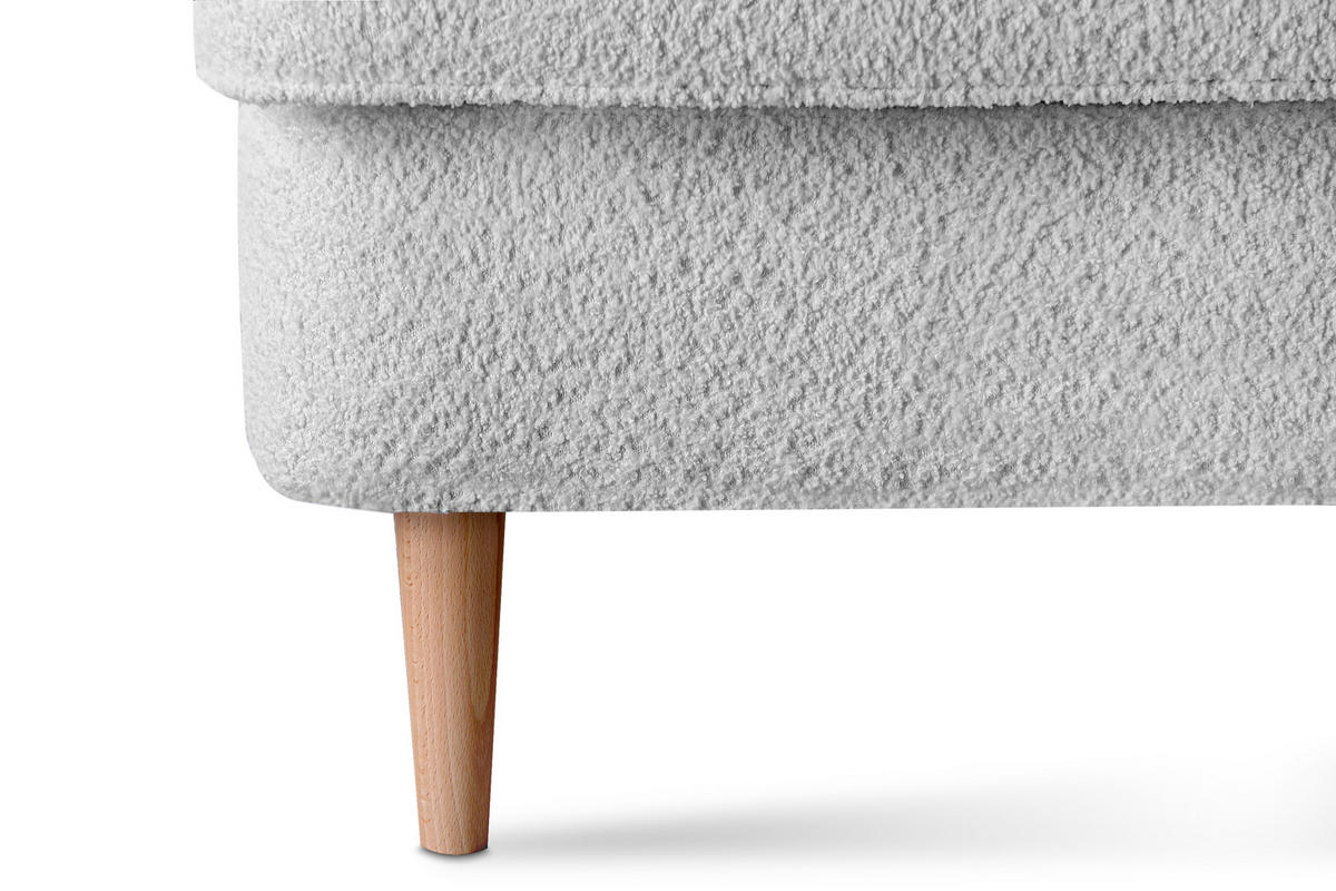 OHRENSESSEL STRALIS inklusive dekorativem Kissen, Hellgrau - Hellgrau/Braun, Textil (82/108/80cm) - KONSIMO®