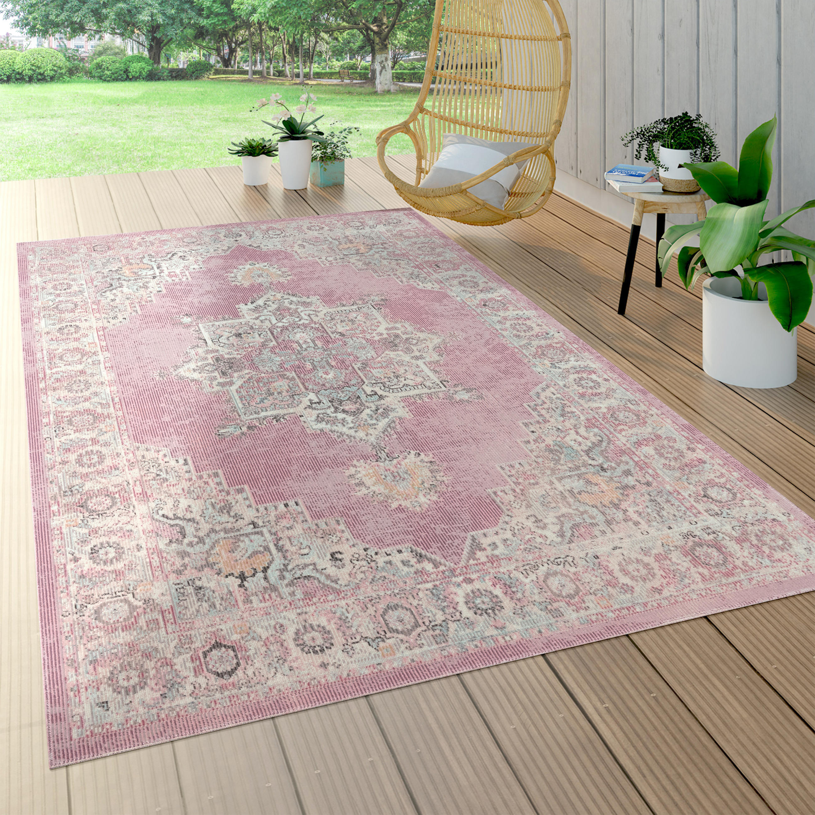 OUTDOORTEPPICH 60/100 cm Torres 275 - Pink, Textil (60/100cm) - Paco Home
