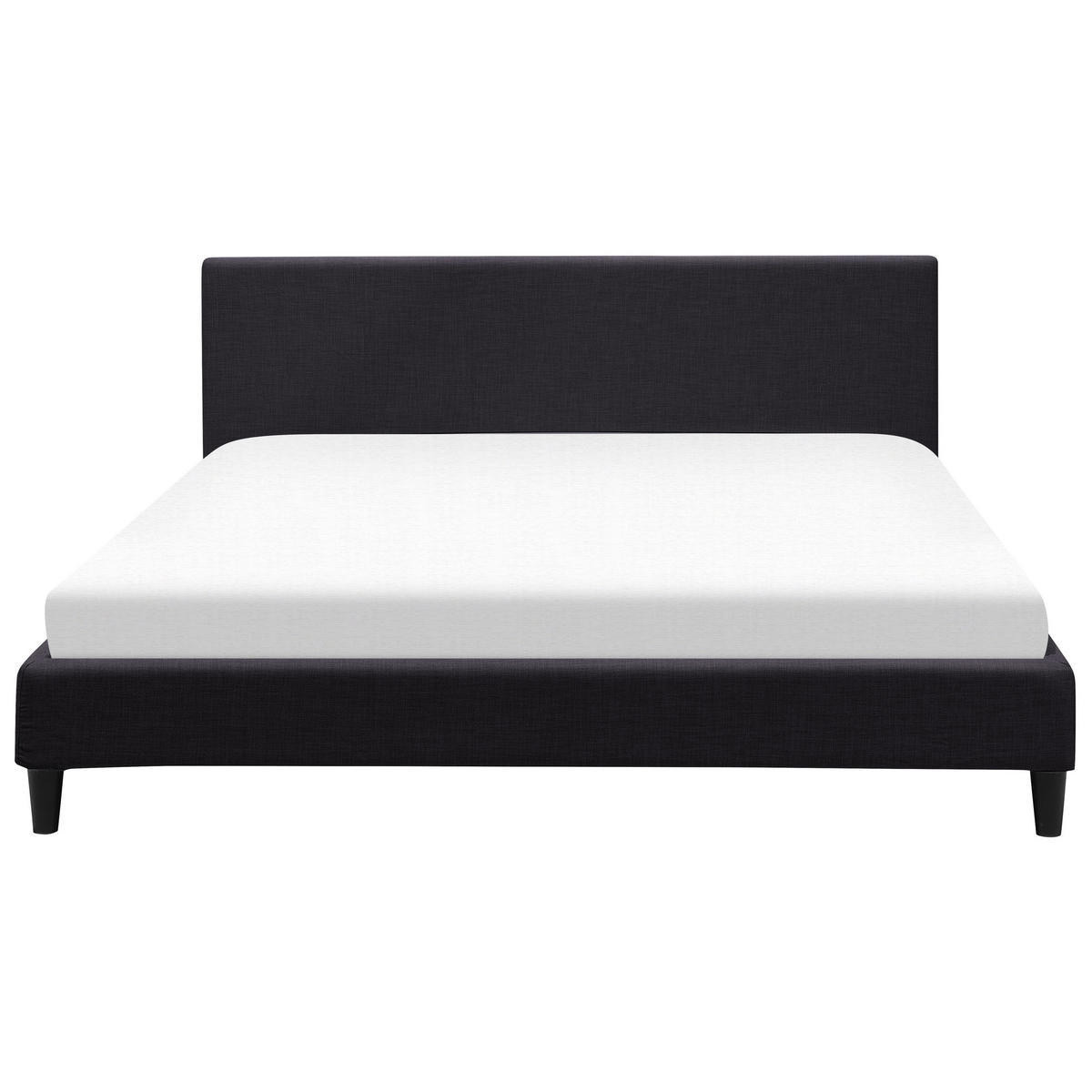 POLSTERBETT 180/200cm Schwarz Fitou - Schwarz, Textil (180/200cm) - Beliani