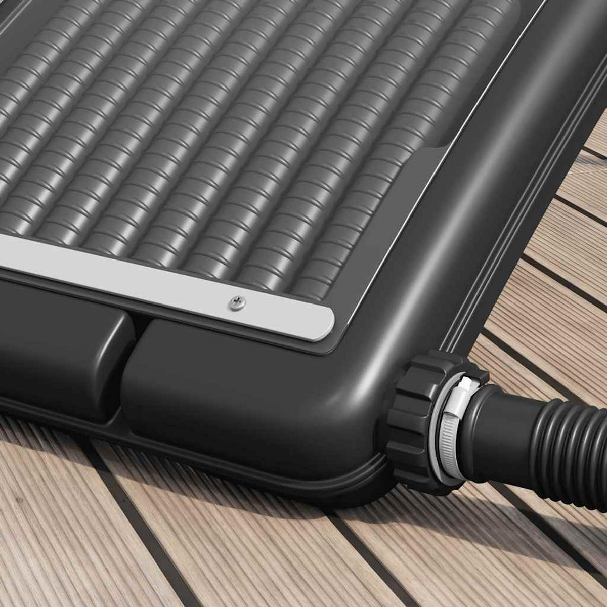 SOLARKOLLEKTOR Für Pool Gebogen 72,5/46 Cm - Schwarz, Kunststoff (46/35/72.5cm) - vidaXL