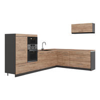 KUHINJA U OBLIKU SLOVA L Fame-Line, Hrast zlatnog tona/Antracit, 327 x 227 cm, RP Hrast - hrast medunac/antracit, drvni materijal (327/153.6/60cm) - Vicco