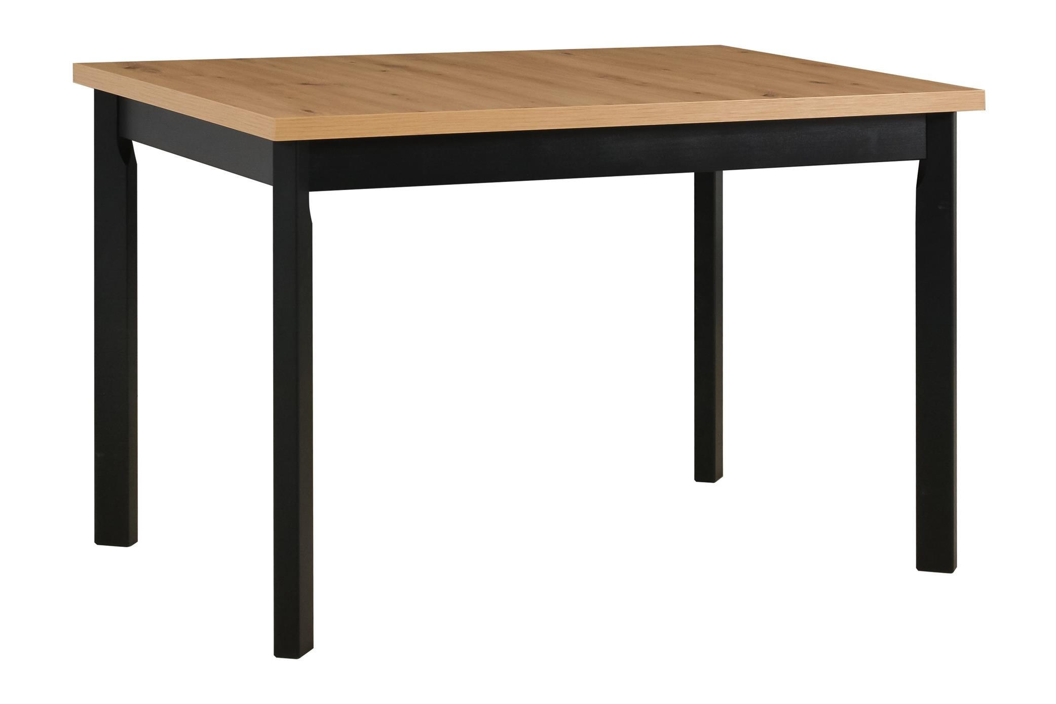 Bettso Tisch Eiche Artisan, Schwarz 80x78x120 cm