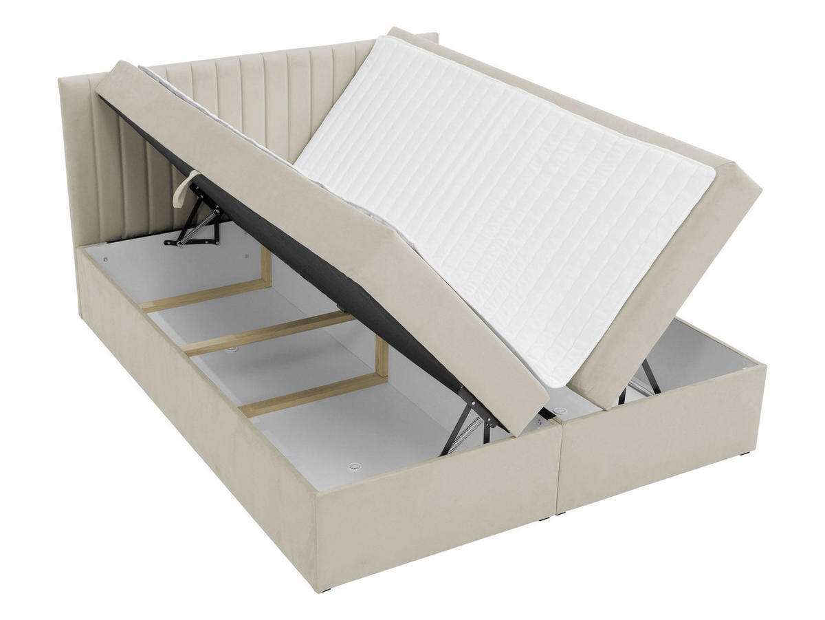 BOXBETT Tirulo - Dunkelgrau/Schwarz, Holzwerkstoff/Kunststoff (180/200cm) - MIRJAN24