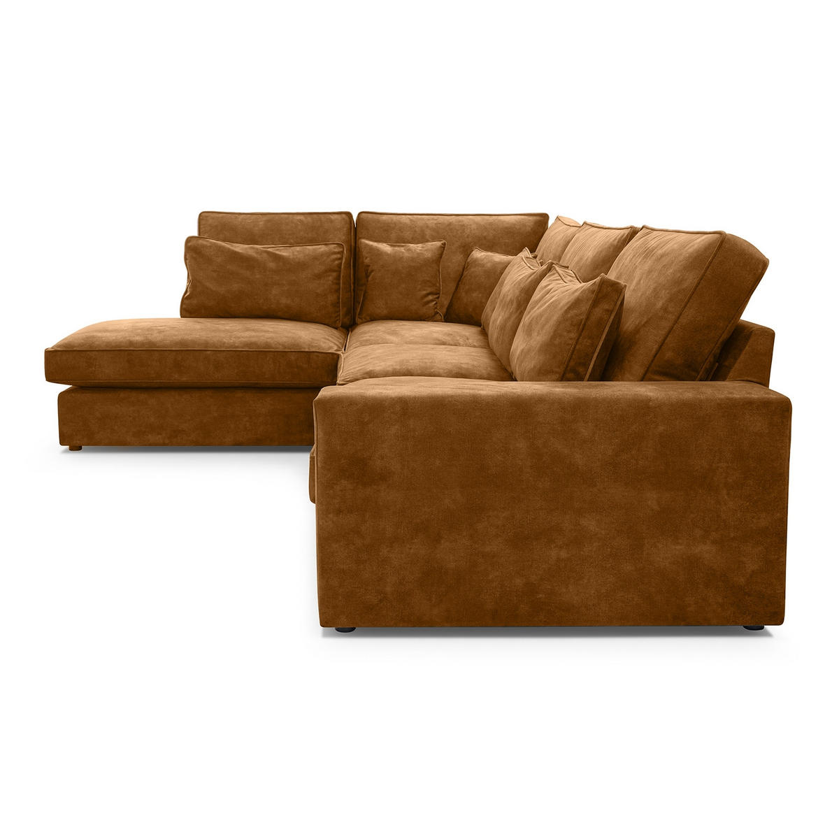 ECKSOFA Eckcouch Monica L-form, Braun - Braun, Textil (224/314cm) - Fedve