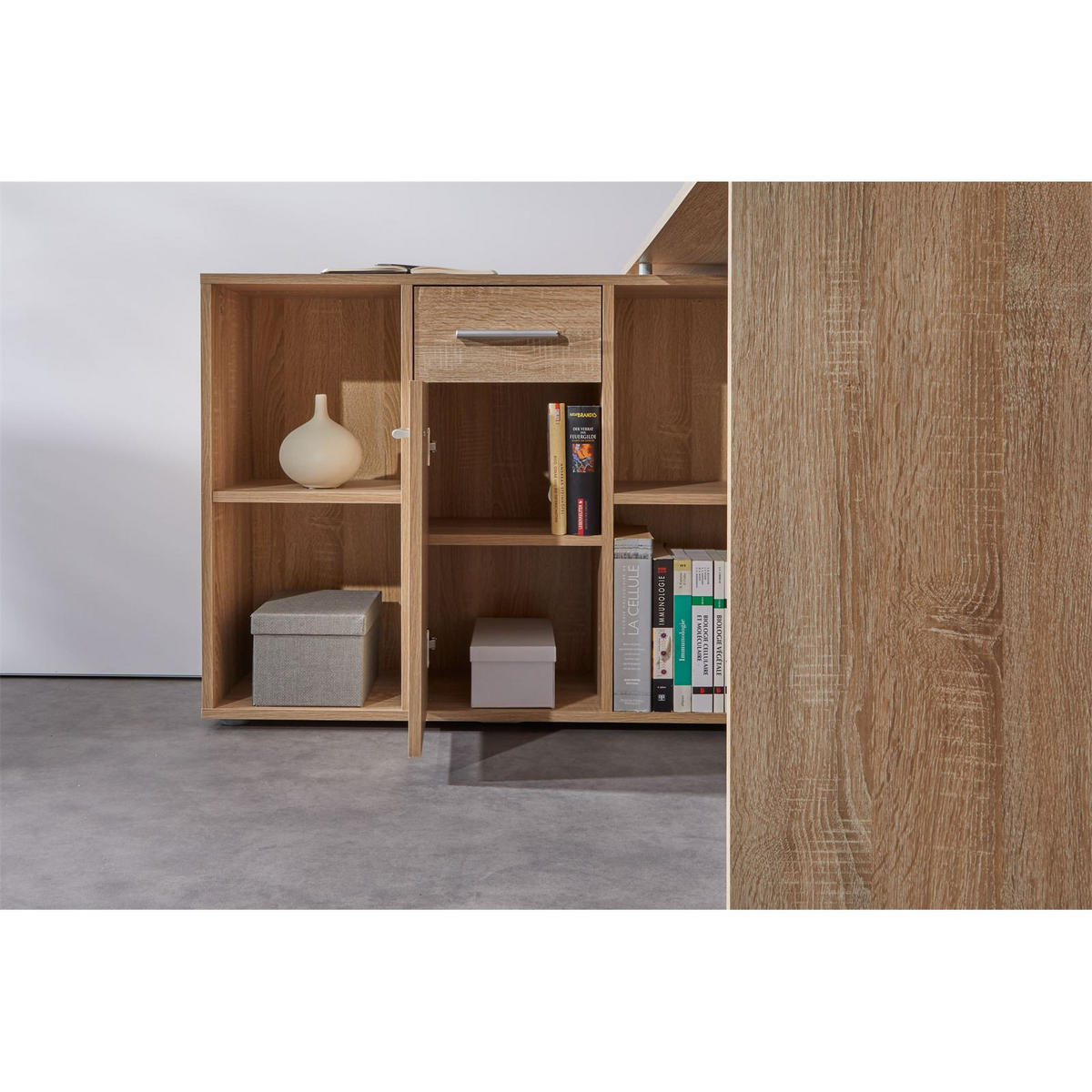 SCHREIBTISCH DIEGO - Sonoma Eiche, Holzwerkstoff (122/120/75cm) - CARO-Möbel