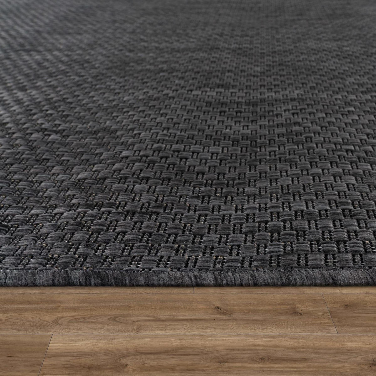 OUTDOOR-TEPPICH VENEDIG 165 ANTHRAZIT 80X150 - Anthrazit, Kunststoff (80/150cm) - Paco Home