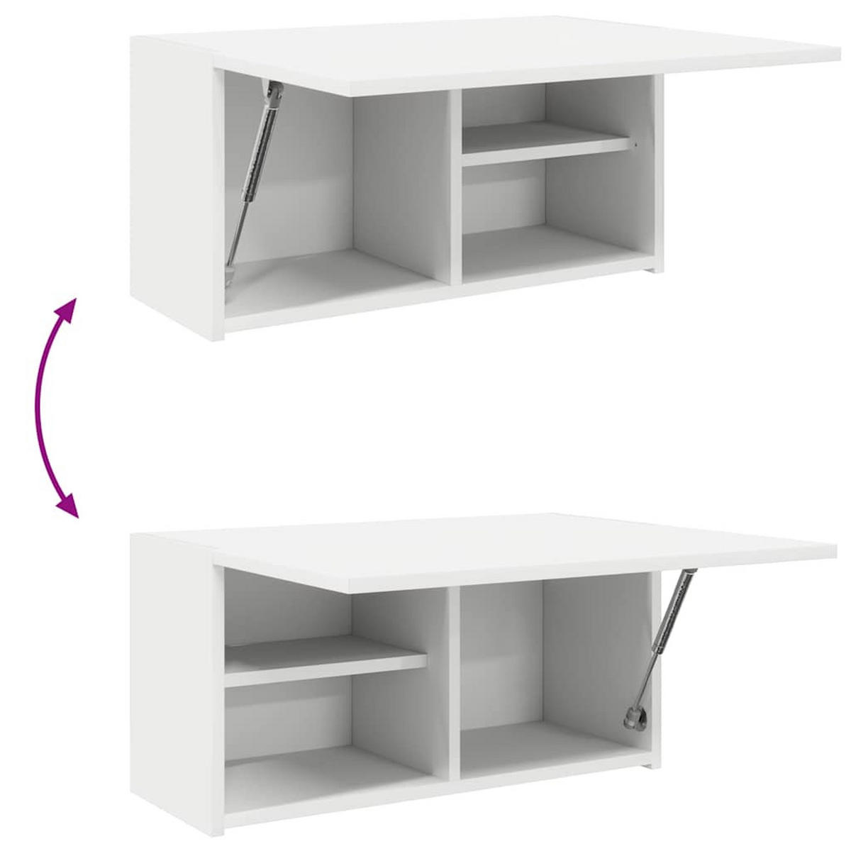 BAD-WANDSCHRANK Weiss 60/25/30 Cm Holzwerkstoff - Weiß, Holzwerkstoff (25/30/60cm) - vidaXL