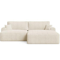 ECKSOFA Serene Beige Rechts - Beige, Holz/Textil (145/259cm) - Graingold
