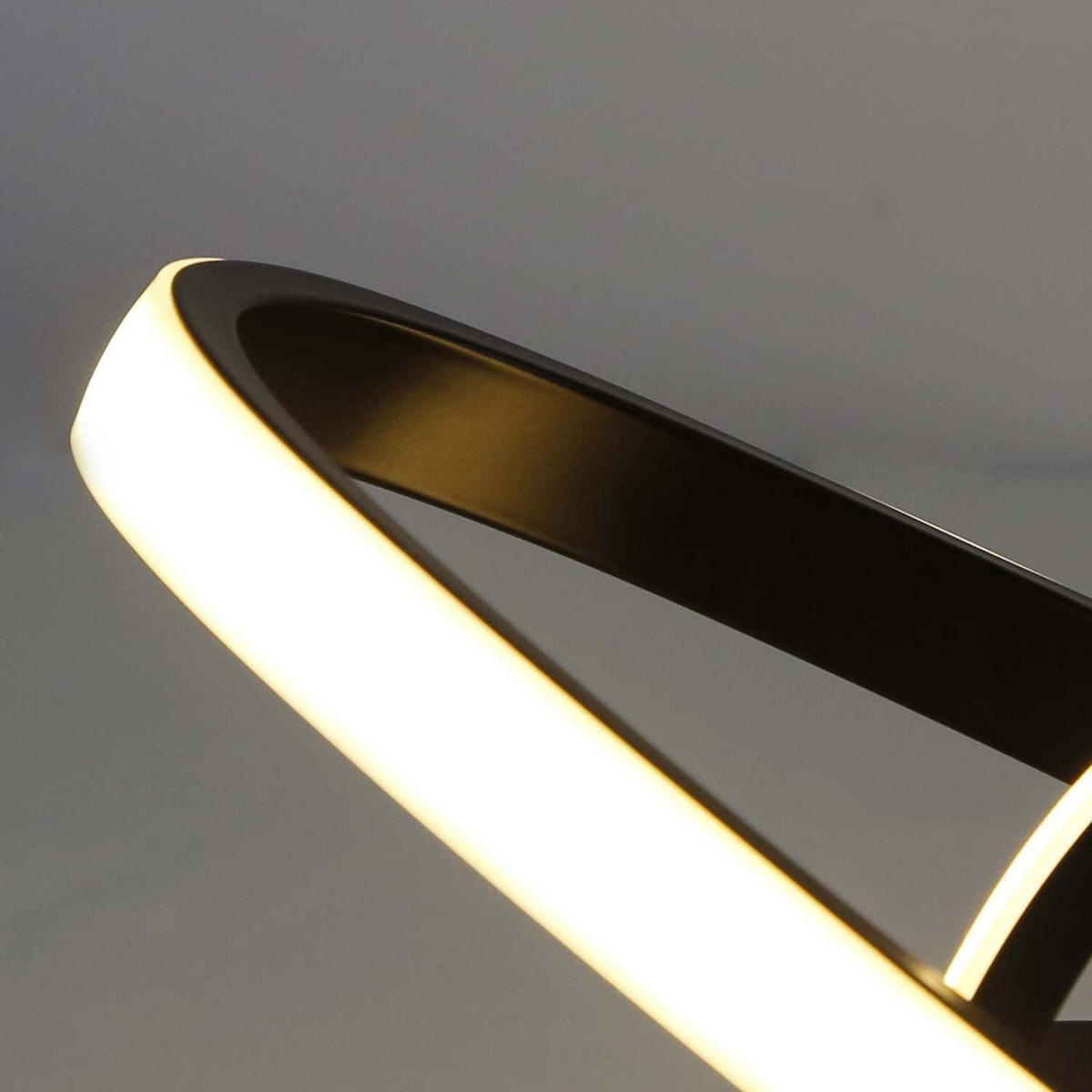 LED-DECKENLEUCHTE Möbius 25.5/25.5/12 cm - Schwarz, Kunststoff (25.5/25.5/12cm) - Nettlife