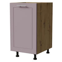 UNTERSCHRANK Bari D1D/45 Eiche Artisan / RAL 4009 pastellviolett 45 / 50 / 82cm - Violett/Eiche Artisan, Holz/Holzwerkstoff (45/82/50cm) - Feldmann-Wohnen
