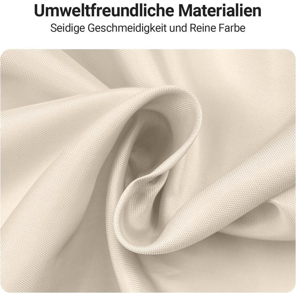 DUSCHVORHANG Beige 150 x 190 cm mit beschwertem Saum - Beige, Textil (150/190cm)