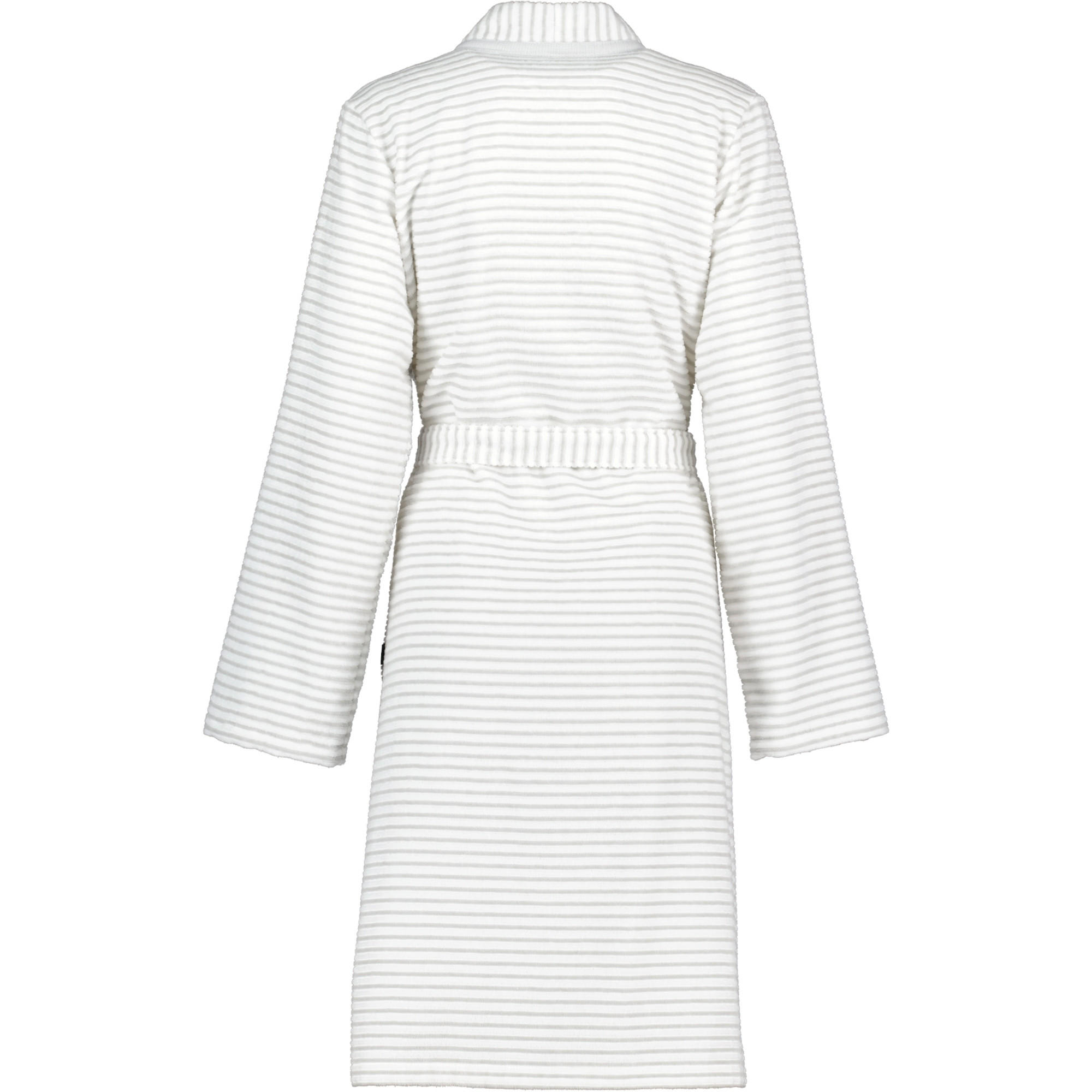 BADEMANTEL DAMEN KIMONO STRUKTUR 1214 WEISS-SILBER - 76 - Grau, Textil (Lnull) - Cawoe