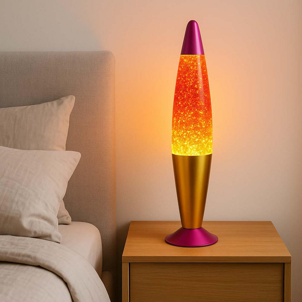 LED TISCHLEUCHTE Aluminium bunt - Multicolor, Glas (9.6/9.6/40.2cm) - Globo Lighting