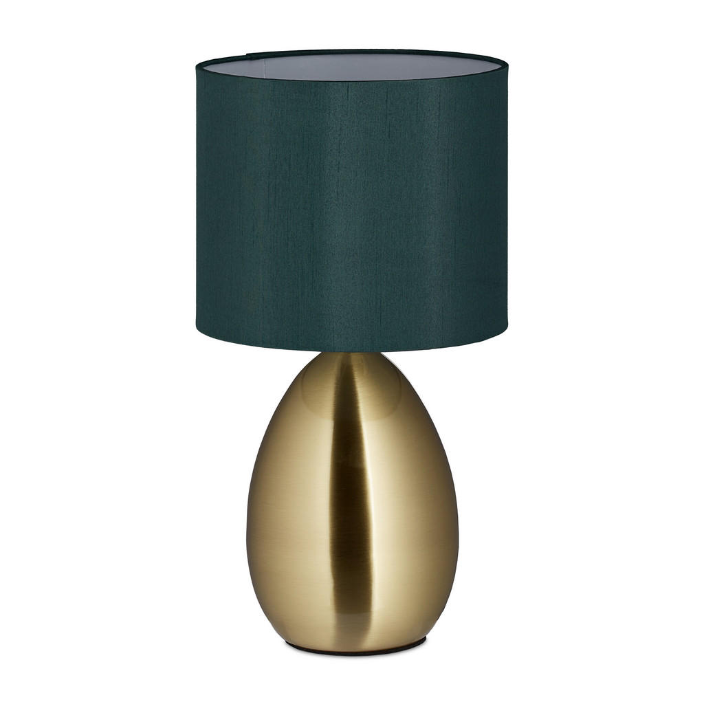 LAMPĂ Alamă de masă metal textil E14