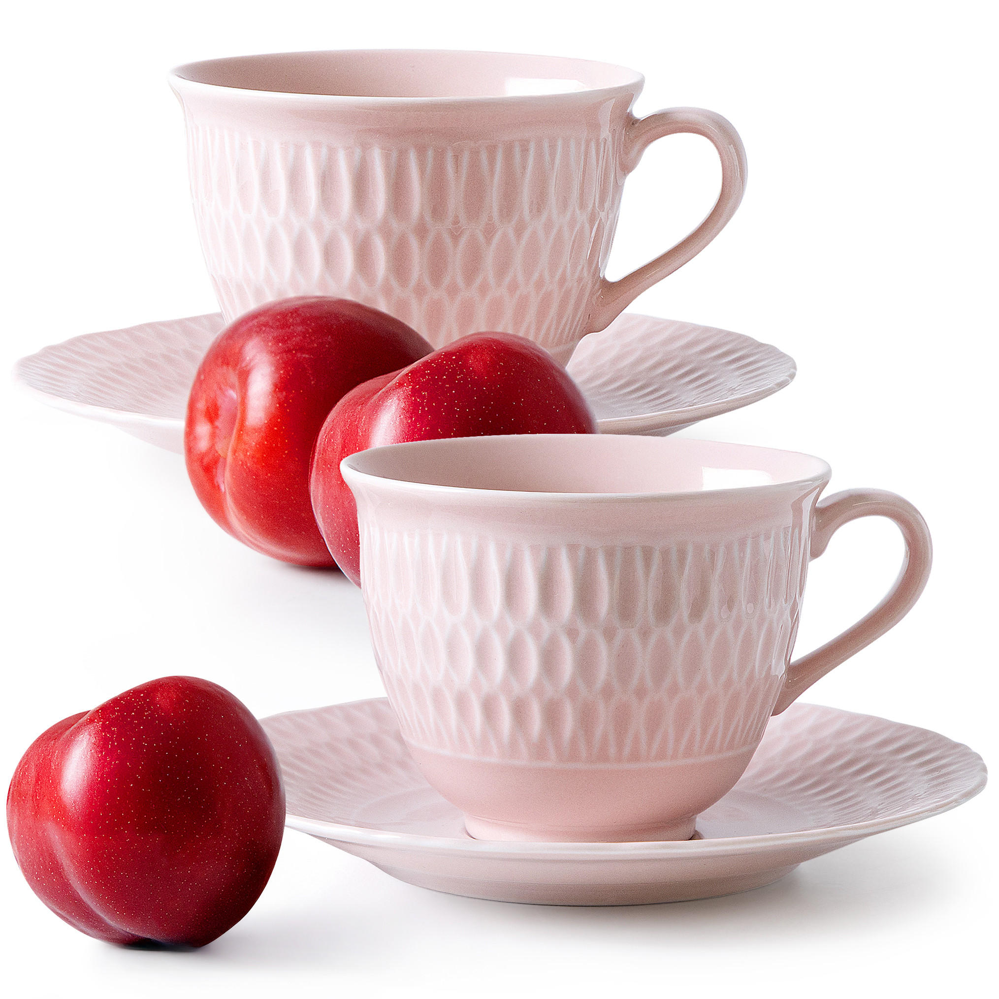 KAFFESERVICE CMIELOW SOFIA Kaffetassen-Set - Rosa, Keramik (15.7/7.5/15.7cm) - KONSIMO®