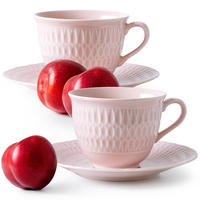 KAFFESERVICE CMIELOW SOFIA Kaffetassen-Set - Rosa, Keramik (15.7/7.5/15.7cm) - KONSIMO®