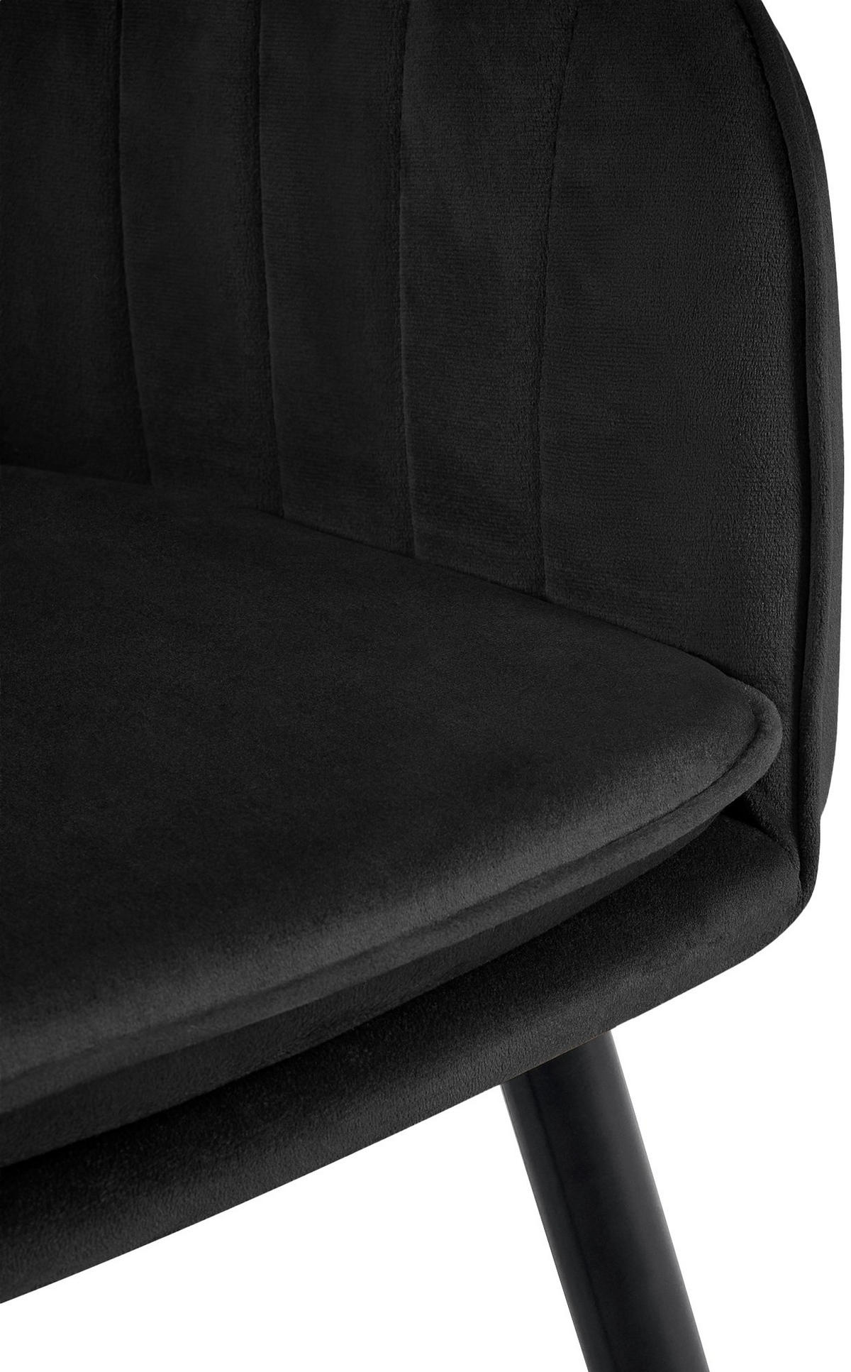 ARMLEHNENSTUHL Metall Schwarz - Schwarz, Metall (60/57/86cm) - CLP