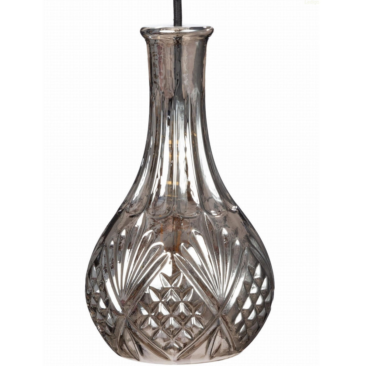 PENDELLEUCHTE Paris - Transparent/Schwarz, Glas/Metall (13/13/103cm) - kiki design
