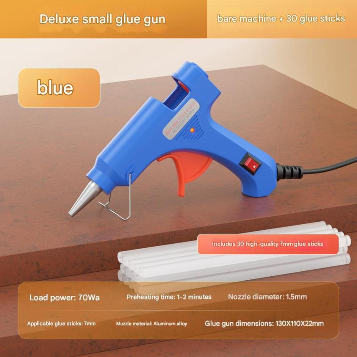 KLEBEPISTOLEN 13/2,2/11 cm Blau - Blau, Metall (13/2.2/11cm) - Authentics