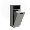 WÄSCHESCHRANK Beatrice Grau/Anthrazit 38 x 93 cm mit herausnehmbarer Innentasche - Anthrazit/Grau, Holzwerkstoff (38/93/30cm) - Vicco