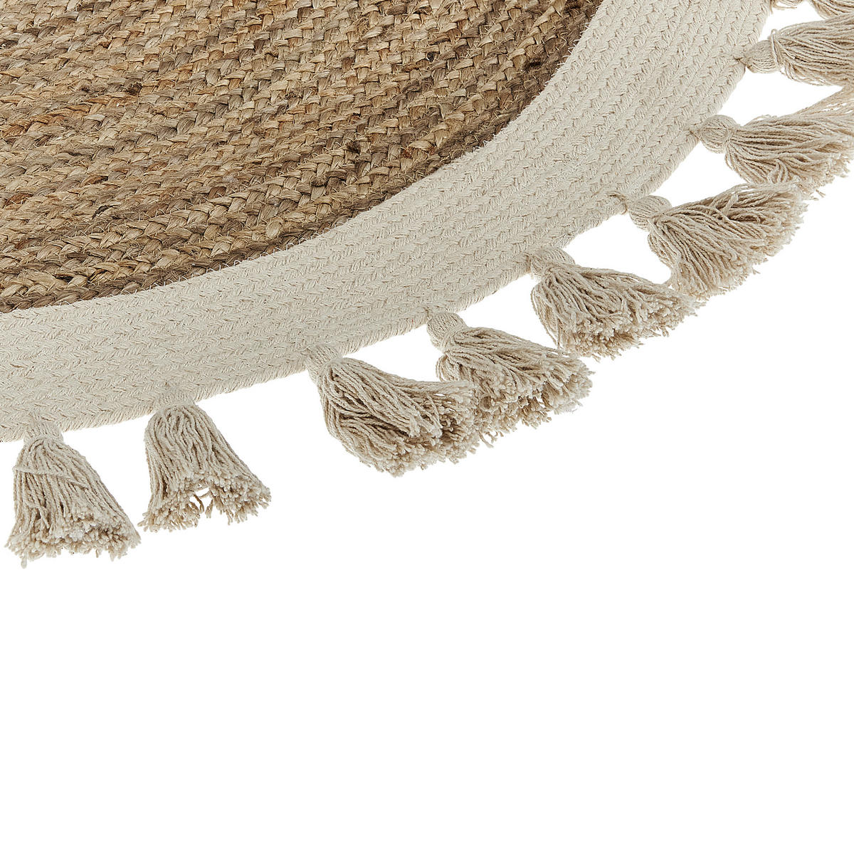 TEPPICH Beige Samsun - Beige, Textil (120/120cm) - Beliani