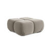 POUF Samt Stoff Grau - Taupe/Lila, Kunststoff/Textil (95/41/95cm) - LaMiaSofa