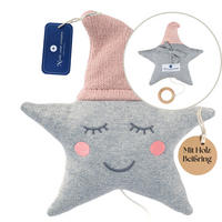 SPIELUHR Mobile Babygeschenk Geschenk zur Geburt Stern Baby Rosa - Hellrosa, Textil (15/4/22cm) - nordic coast company