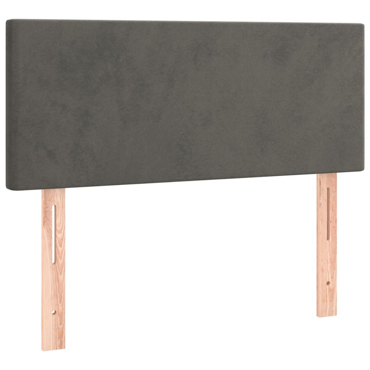 BOXSPRINGBETT 90/200 Cm Grau Samt - Dunkelgrau, Textil (90/203cm) - vidaXL