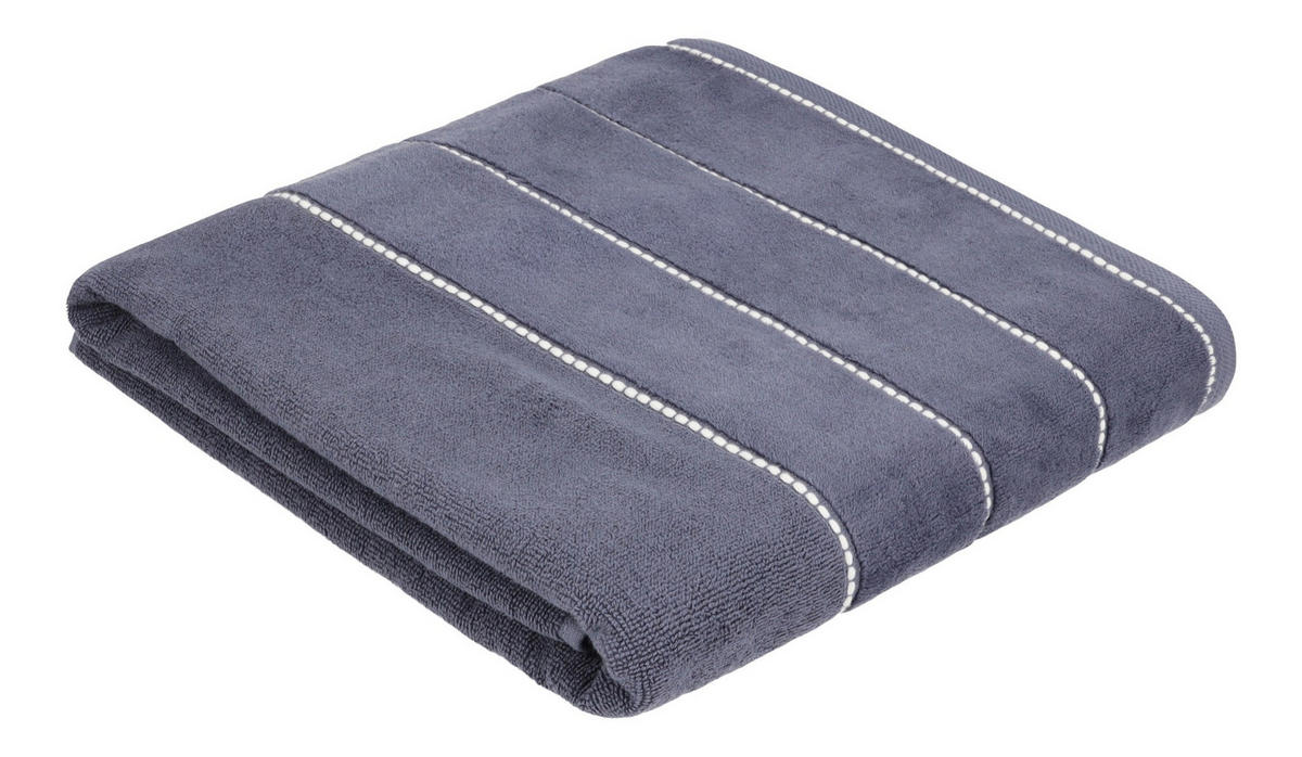DUSCHTUCH Velly - Dunkelblau, Textil (90/140cm) - home&you