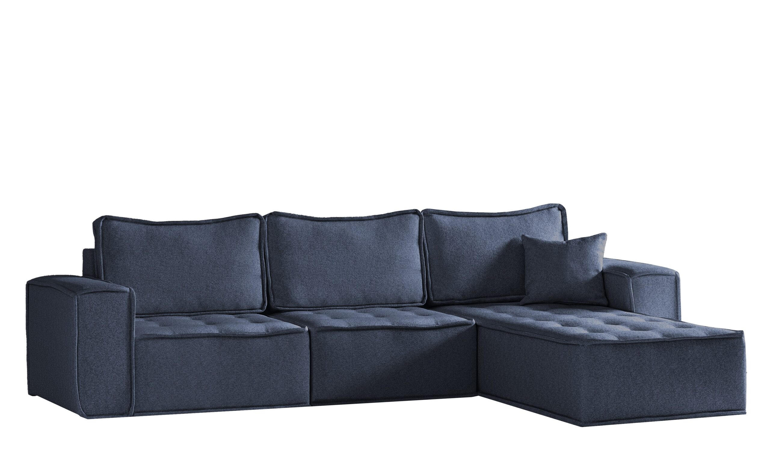 ECKSOFA L-förmige Bohoo-Maxi Blau Rechts - Blau, Holz (292/192cm) - Kaiser Möbel