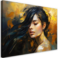 WANDBILD gold weiblicher glamour - Goldfarben, Textil (60/40cm) - Feeby