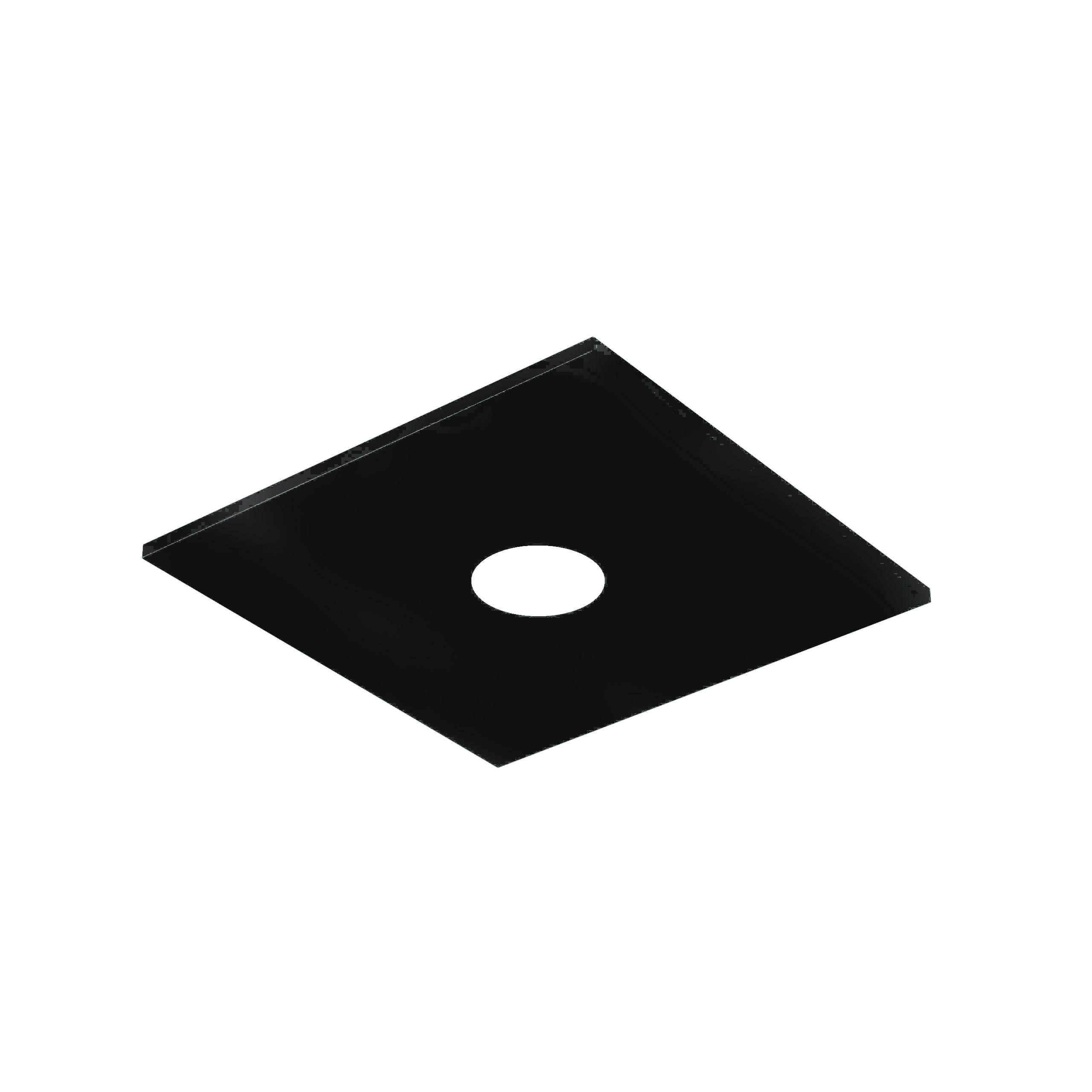 DECKENLEUCHTE - Schwarz Hochglanz, Metall (15/15/4cm) - Lumicom