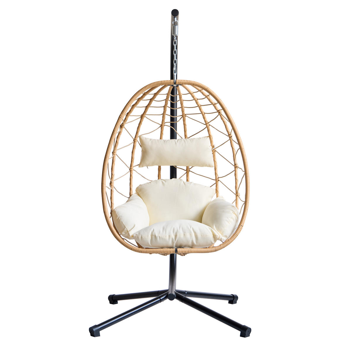 HÄNGESESSEL Rattan - Braun - Braun, Metall (97/197/138cm) - Nordlys