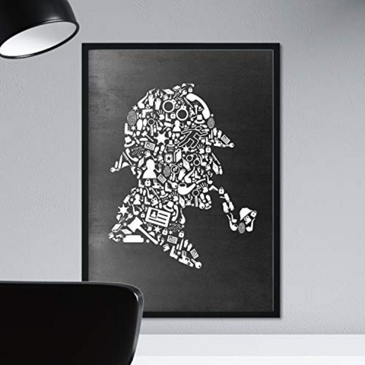 POSTER Schwarz-Weiß – Sherlock Holmes A3 Rahmenlos - Klar, Papier (29.7/5/42cm) - Nacnic