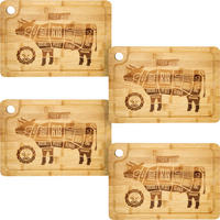 STEAKBRETT 23/33/2 cm, Bambus - Braun, Holz (23/33cm) - Dunedesign