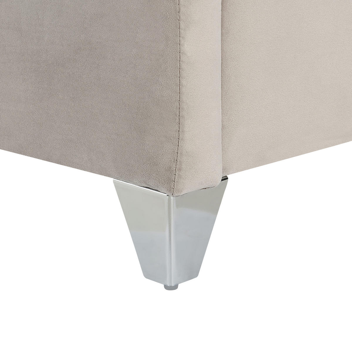 POLSTERBETT 180/200cm Hellgrau Lubbon - Hellgrau, Textil (180/200cm) - Beliani