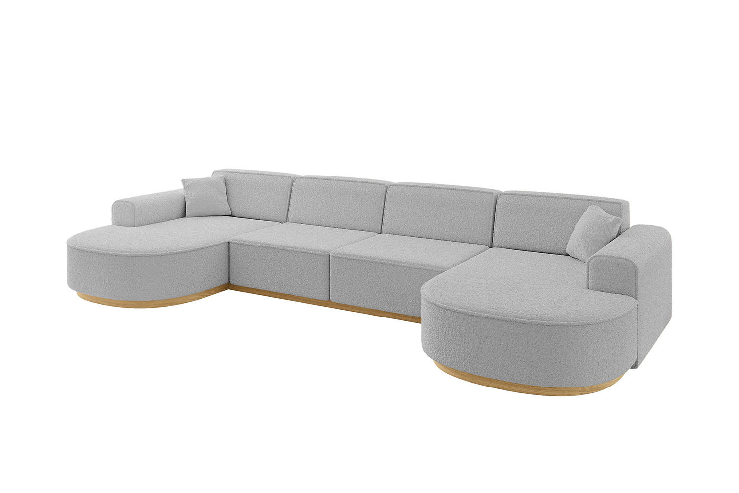 Altdecor Wohnlandschaft Hellgrau 388x83x171 cm