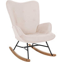 SCHAUKELSTUHL Stoff creme - Creme, Textil/Metall (71/98/88cm) - CLP
