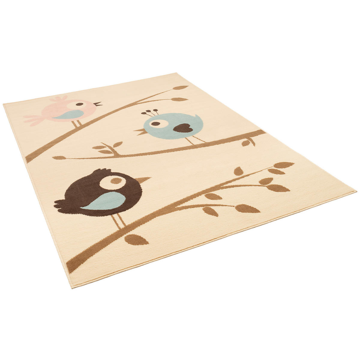 KINDERTEPPICH TRENDLINE VÖGEL PASTELL BEIGE BLAU - Beige, Textil (80/150cm) - Pergamon