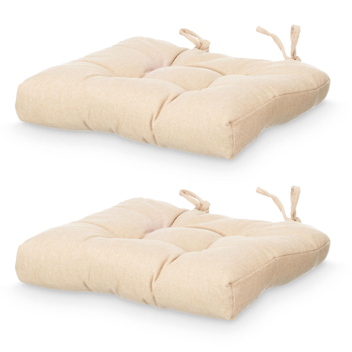 STUHLKISSEN Steppung 40/40 cm 2er Set - Beige, Textil (40cm) - Giftdecor