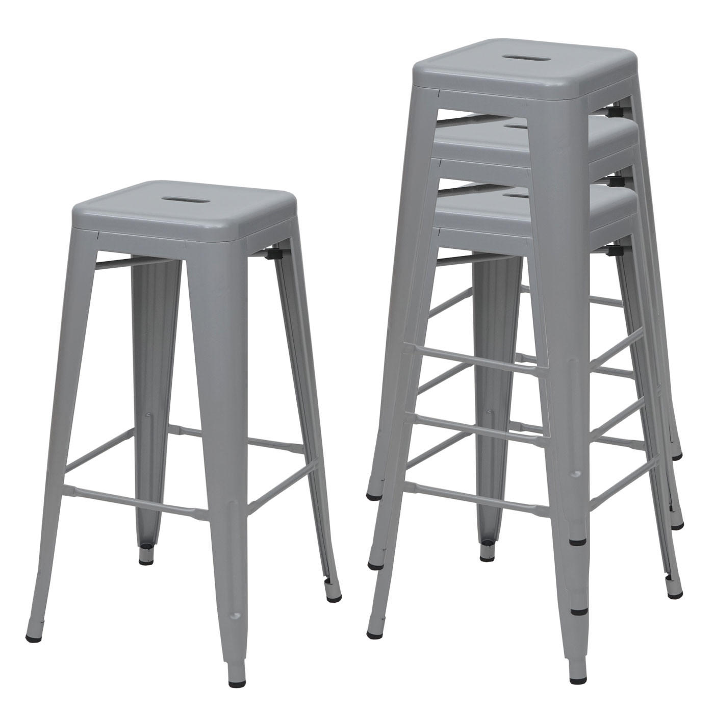 Proregal Barhocker Grau 43x77x43 cm