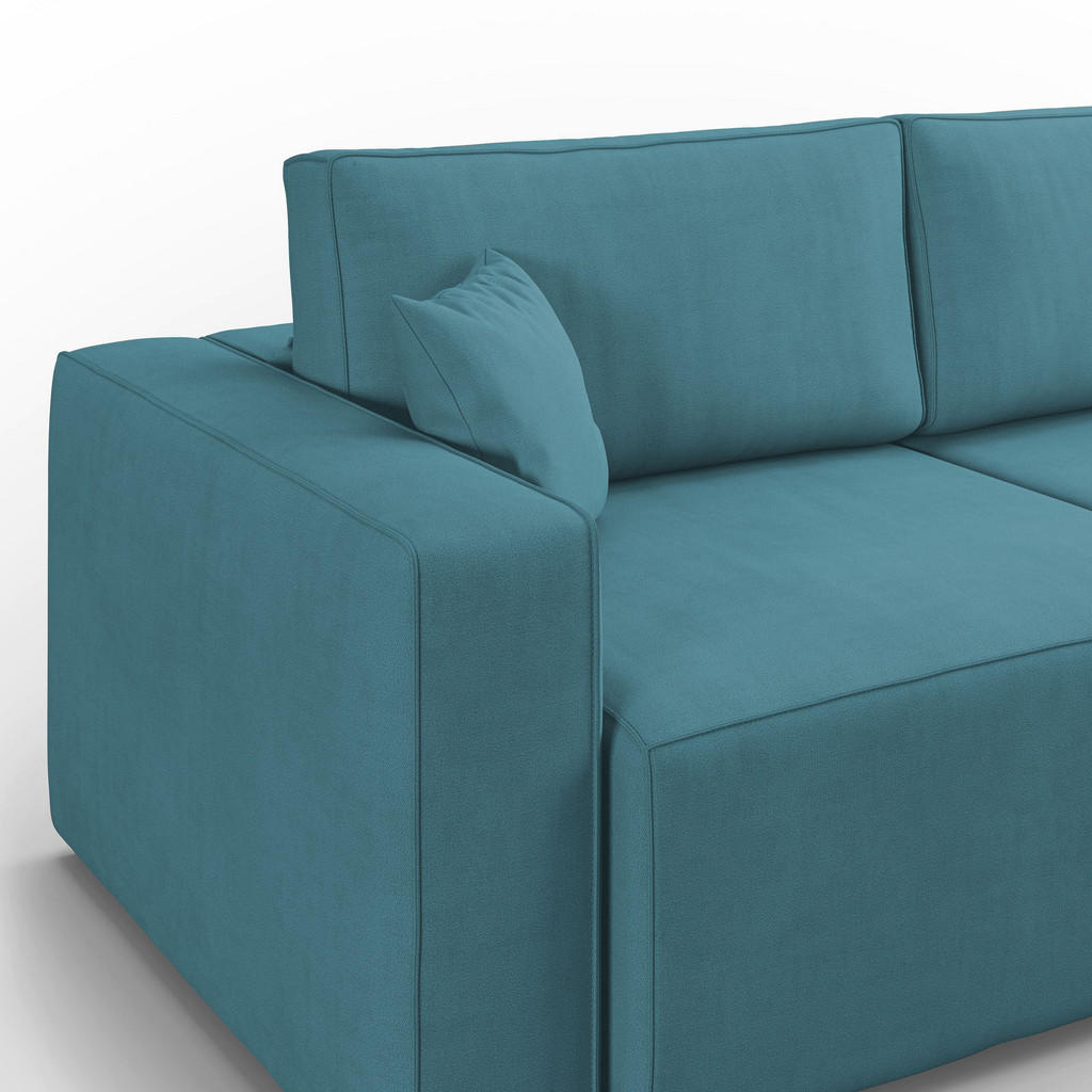 Thumbnail - Divani.store Linearsofa, Hellblau, Textil, 215x86x99 cm, Wohnzimmer, Sofas & Couches, Sofas