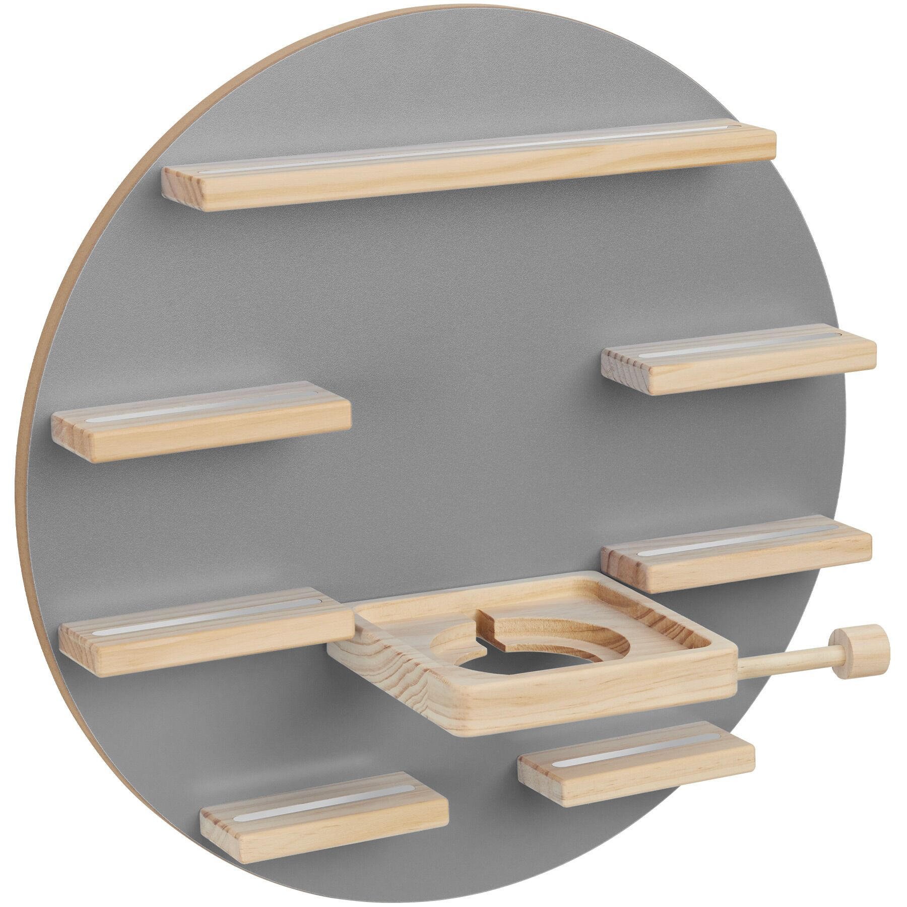 tectake Wandregal Grau 44.5x44.5x16.5 cm