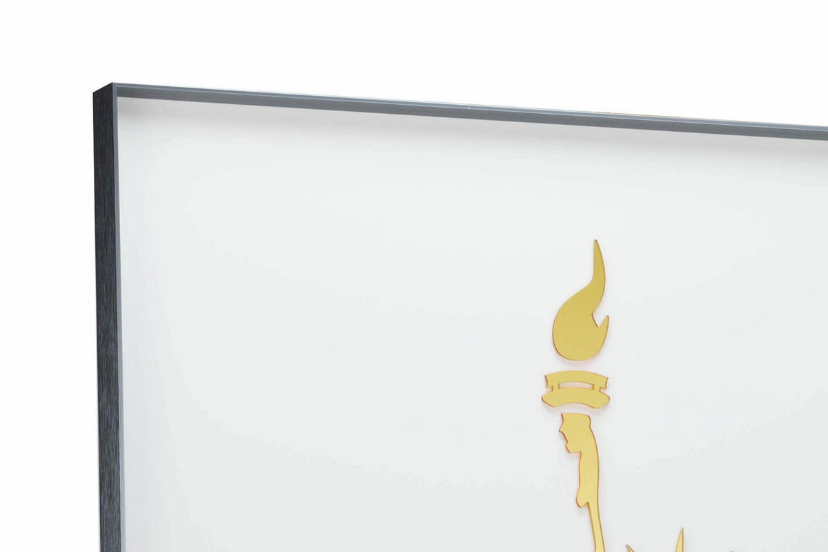 WANDBILD Gold 60/80 cm - Goldfarben/Schwarz, Glas (2.51/80cm) - KUNSTLOFT